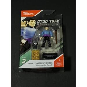 Star Trek Mega Construx Commander Spock Figure Series 2, We Ship Daily Mon-Sat